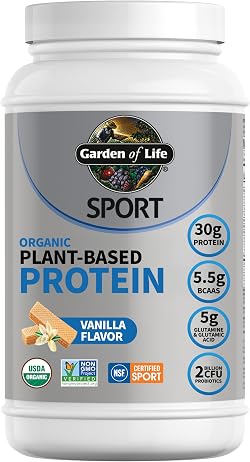 Sport Organic Vegan Protein Powder, Vanilla Flavor