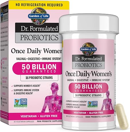 Once Daily Women's Probiotics with 50 Billion CFU & Organic Prebiotics – Vaginal Health, Digestive Support, Immune Support