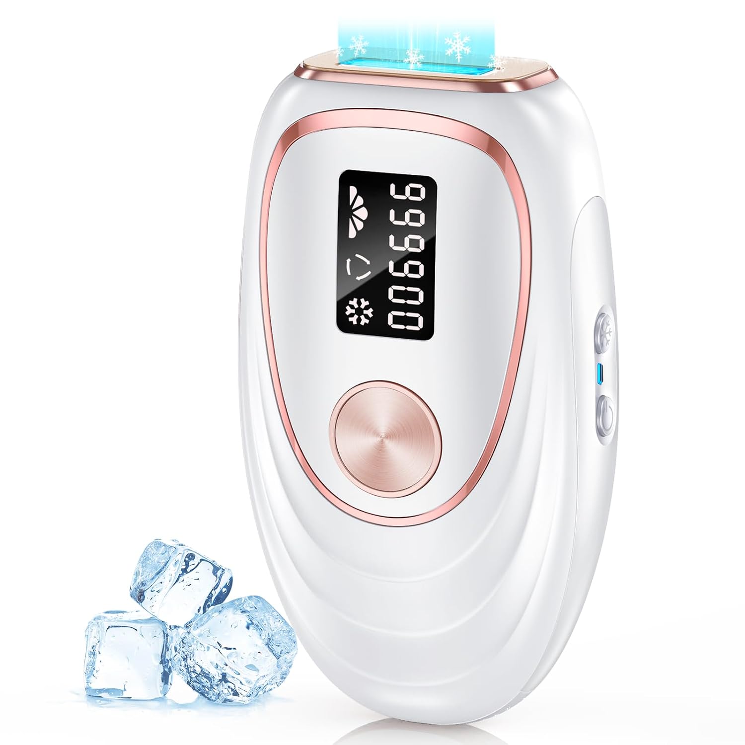 Laser Hair Removal Device for Women & Men - Home 45°F Ice-Cooling Contact for Painless & Long-Lasting Results, 86% Hair Reduction in 3 Weeks for Full Body & Bikini Line
