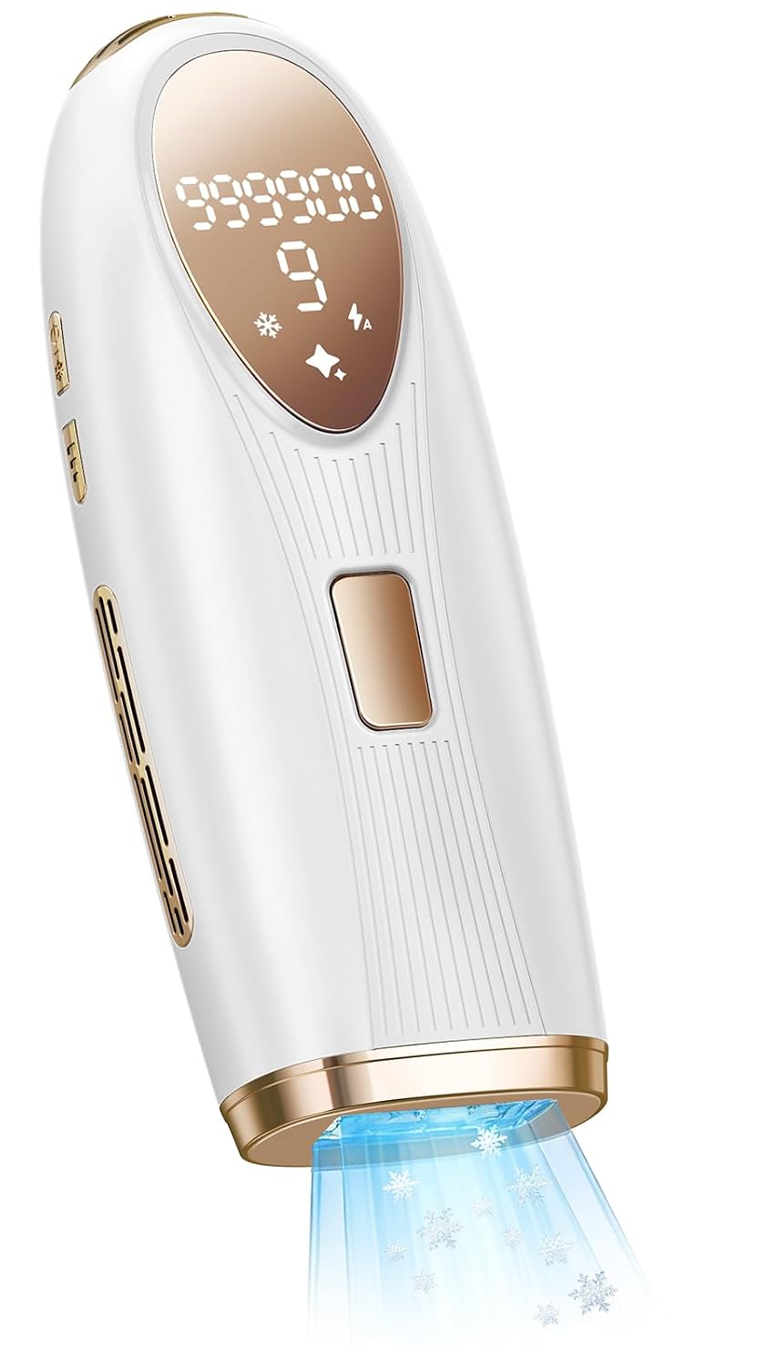 IPL Laser Hair Removal for Women and Men, At-Home Painless IPL Device with 5° Ice Cooling, 85% Hair Reduction for Armpits & Bikini and Full Body